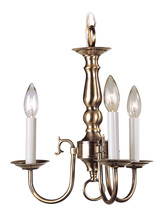  5013-01 - 3 Light Antique Brass Mini Chandelier
