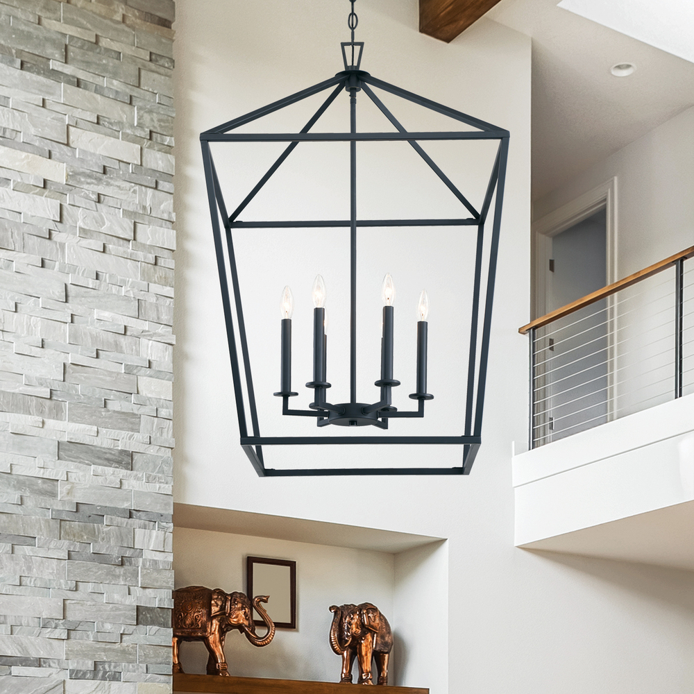 black lantern foyer light