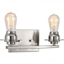  P300009-009 - Debut Collection Two-Light Brushed Nickel Farmhouse Bath Vanity Light