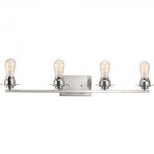  P300011-009 - Debut Collection Four-Light Brushed Nickel Farmhouse Bath Vanity Light