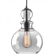  P5334-143 - Staunton Collection One-Light Graphite Smoke Glass Global Pendant Light