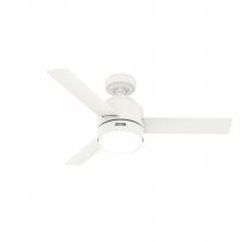  51846 - Hunter 44 inch Gilmour Matte White Damp Rated Ceiling Fan with LED Light Kit and Handheld Remote