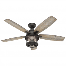Hunter 59420 - Hunter 52 inch Coral Bay Noble Bronze Damp Rated Ceiling Fan with LED Light Kit and Handheld Remote