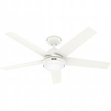 Hunter 52611 - Hunter 52 Inch Skyflow Matte White Weathermax Indoor / Outdoor Ceiling Fan With Led Light Kit