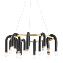  H382820-AGB/BK - Whit Chandelier
