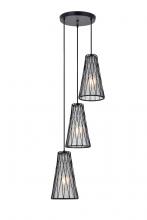  LD2416BK - Modesta 3 Light Black Pendant