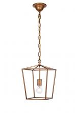 LD6008D9G - Maddox Collection Pendant D9.75 H14.5 Lt:1 Vintage Gold Finish