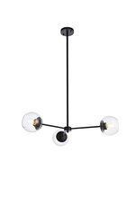  LD646D32BK - Briggs 32 Inch Pendant in Black with Clear Shade