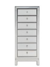  MF72047 - Lingerie Chest 7 Drawers 18in. Wx15in. Dx42in. H in Antique Silver Paint