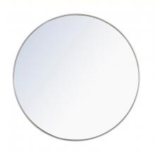  MR4046S - Metal Frame Round Mirror 42 Inch Silver Finish