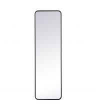  MR801860BK - Soft Corner Metal Rectangular Mirror 18x60 Inch in Black