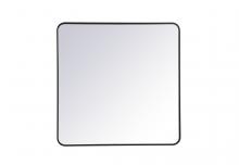  MR803636BK - Soft Corner Metal Rectangular Mirror 36x36 Inch in Black