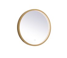  MRE6018BR - Pier 18 Inch LED Mirror with Adjustable Color Temperature 3000k/4200k/6400k in Brass