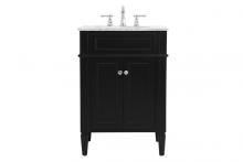  VF12524BK - 24 Inch Single Bathroom Vanity in Black