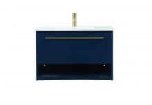  VF43530MBL - 30 Inch Single Bathroom Vanity in Blue