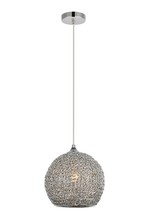  LDPD2073 - Lilou Collection Pendant D9.8 H10 Lt:1 Chrome Finish